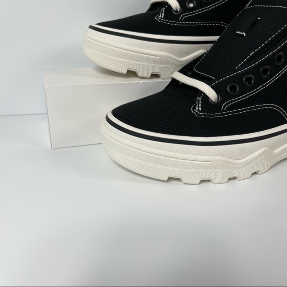 VANS SENTRY WC WOMENS HIGH TOP SHOES SIZE 7 BLACK WHITE WAFFLECUP LACE UP CANVAS - Picture 5 of 10